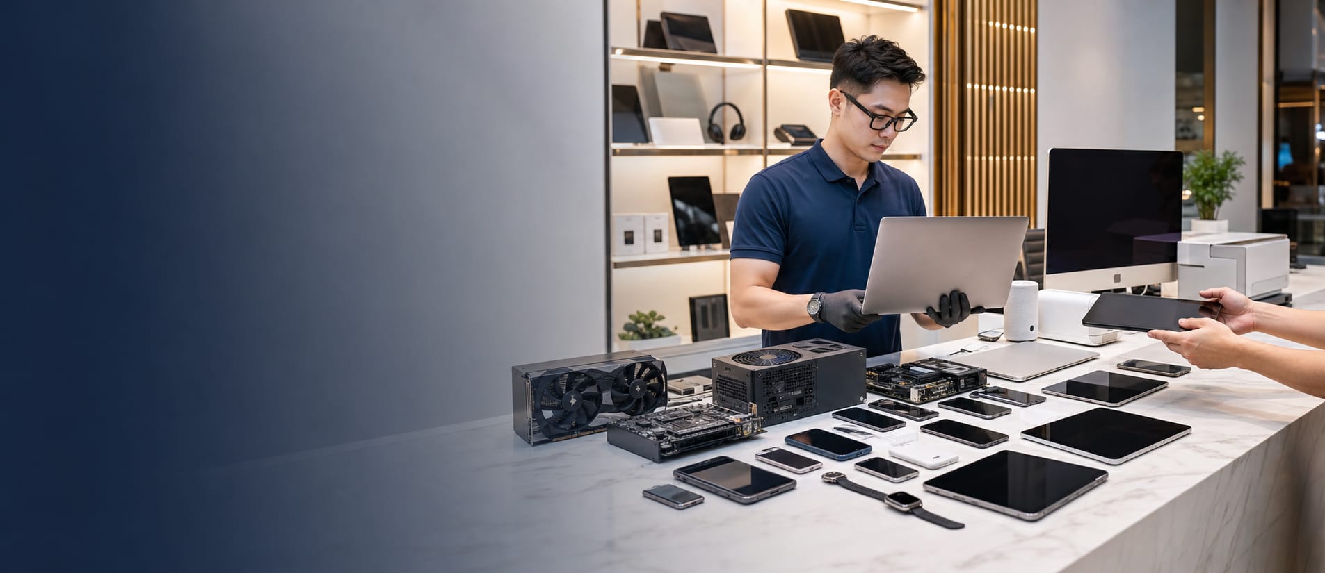 Quầy thu mua nhiều thiết bị đồ công nghệ cũ tại Đại Tôn
