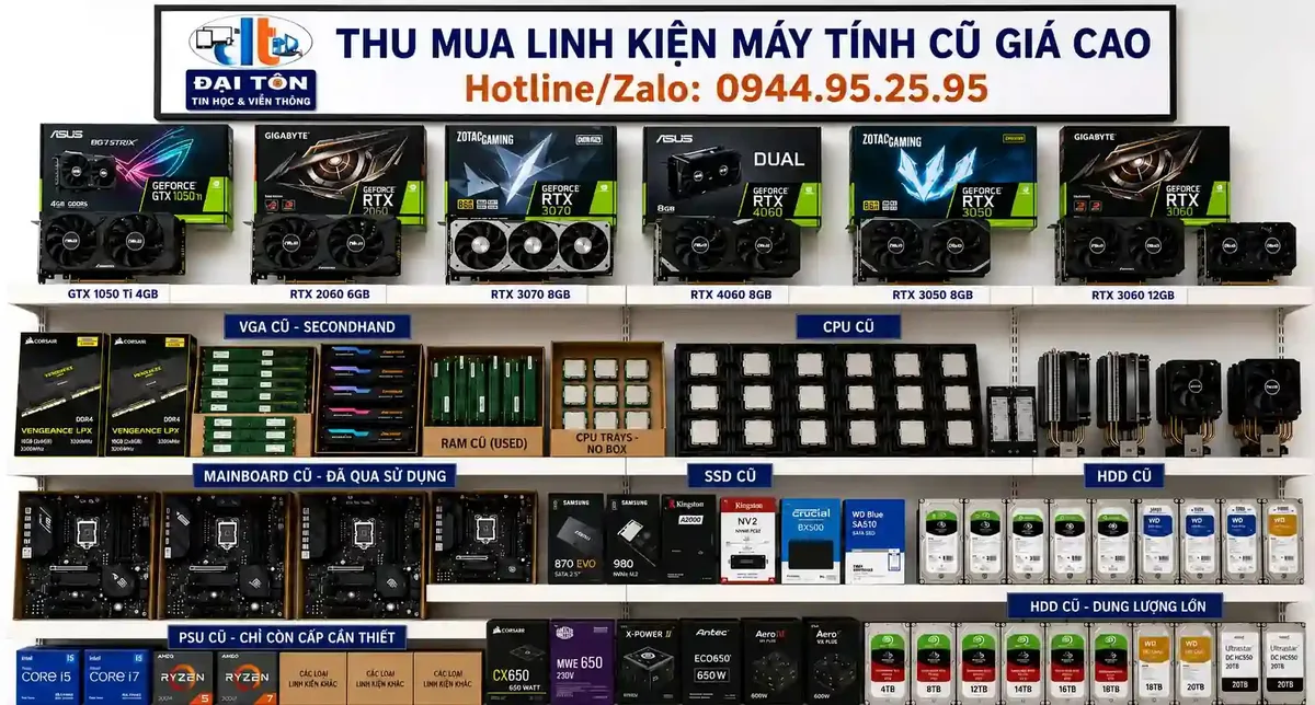 Thu mua hệ thống ổ cứng HDD Server dung lượng lớn từ doanh nghiệp chuyên nghiệp