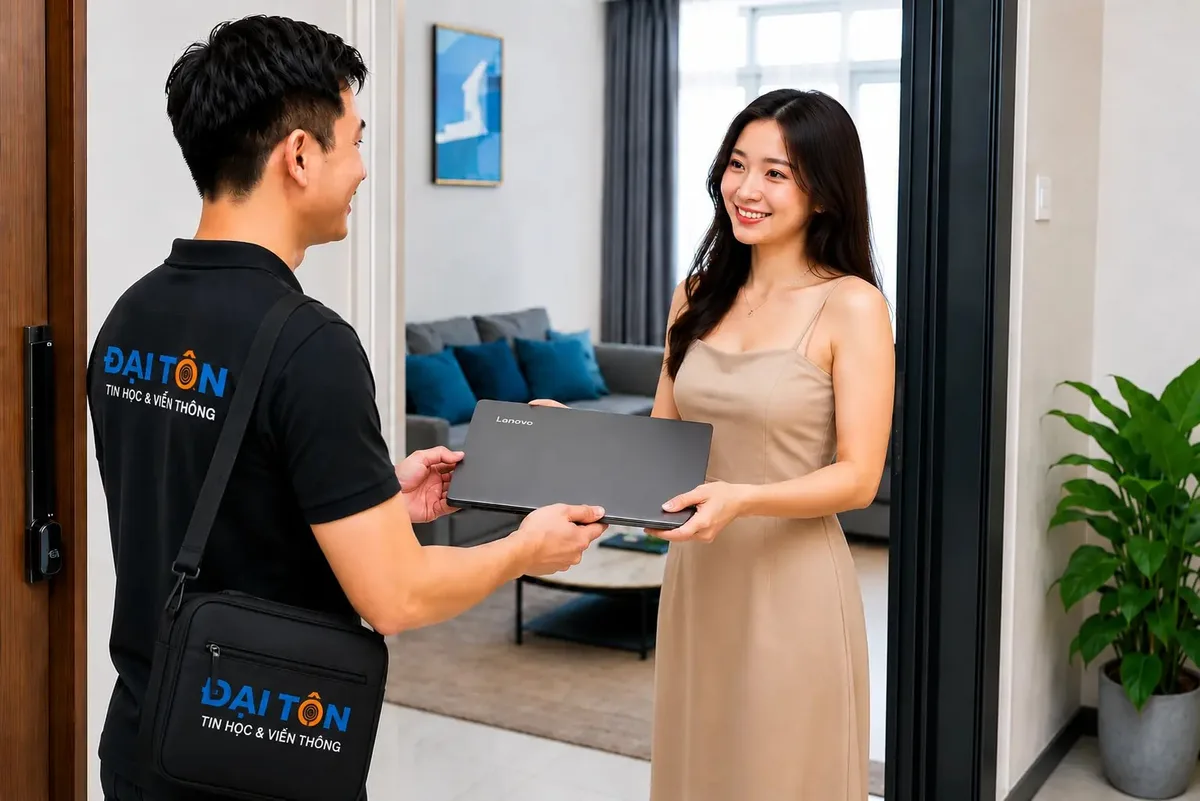 Quy trình thu mua laptop tận nơi nhanh chóng tại Đại Tôn